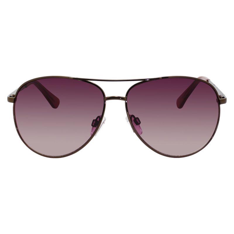 Women's Aviator Sunglasses with Gradient Lens - Brown, 1 of 3