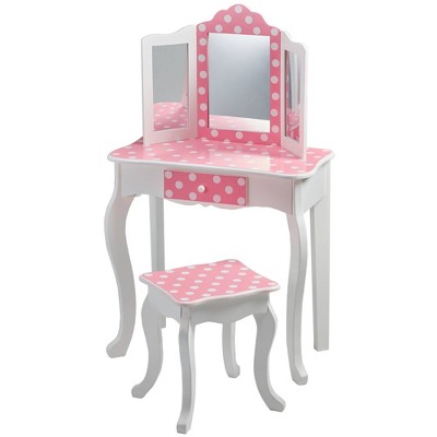 little girl wooden vanity set