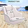coucheta Premium Pontoon Boat Captain Seat, Waterproof Captain Bucket Seat with Curved Armrest, Thickened Sponge, Comfort Sailing Boatseat - 2 of 4