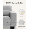 89" Comfy 3 Seater Sofa, 3 Seater Couch for Living Room, Supportive with Thickened Cushion, Removable & Washable Covers, Cotton-Linen Couches, Grey - 4 of 4