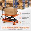 Hydraulic Lift Truck 500 Lbs Manual Single Scissors Lift Platform 28" Lift Height - 3 of 4