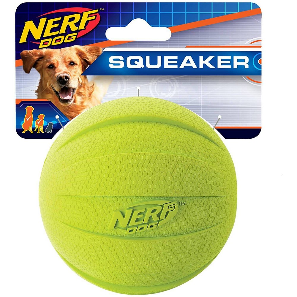 UPC 846998069991 product image for NERF Classic Squeak Ball Dog Toy - Green - 3.8