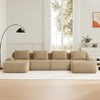 146'' Flannelette U-Shaped Modular Sectional Sofa with Movable Ottoman, Boneless Design, and Deep Seat - 2 of 4