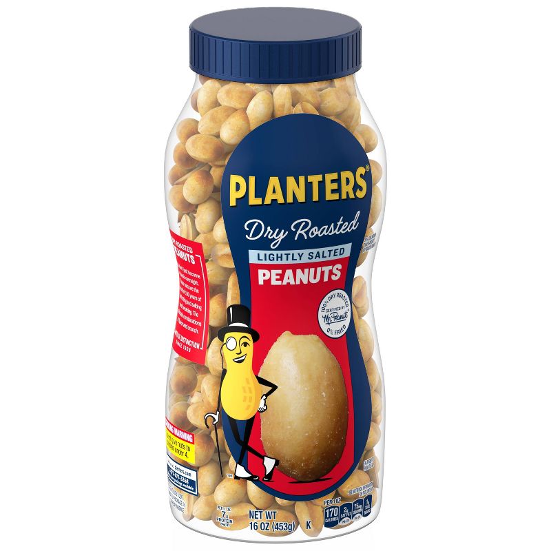 Planters Heart Healthy Lightly Salted Dry Roasted Peanuts - 16oz, 3 of 10