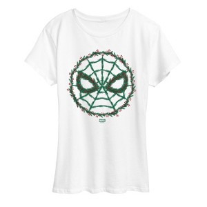 Women's - Marvel - Spider Man Wreath Short Sleeve Graphic T-Shirt - 1 of 4