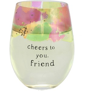 Pavilion Gift Company - Friend - 18 oz Stemless Wine Glass - Drinkware - 1 of 4