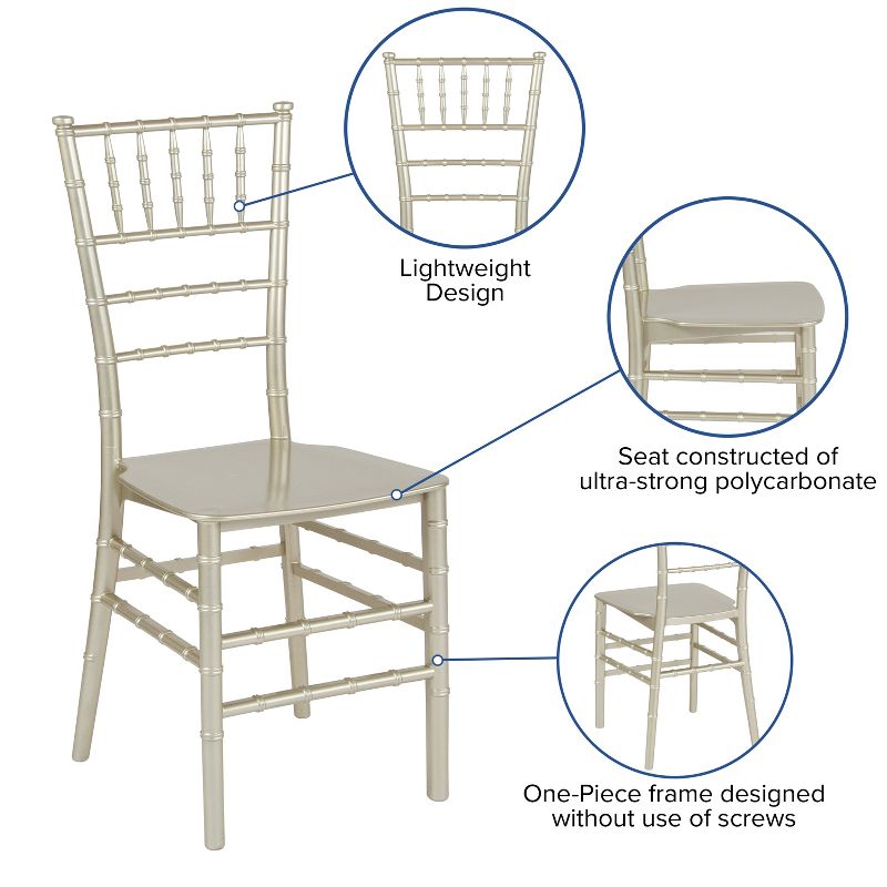 Flash Furniture HERCULES Series Resin Stackable Chiavari Chair, 4 of 12