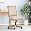 360° Swivel Home Office Chair with Wheels, Upholstered Adjustable Swivel Desk Chair for Home Office or Studio-Maison Boucle - 2 of 4
