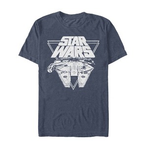 Men's Star Wars The Last Jedi Millennium Falcon Triangle T-Shirt - 1 of 3