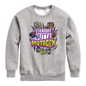 Boys' - Teenage Mutant Ninja Turtles Mutant Mayhem - Straight Outta Mutagen Graphic Long Sleeve Fleece Sweatshirt - 1 of 4