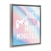 Stupell Industries Pastel Ten More Minutes Gamer Floating Frame Canvas Art - 2 of 4