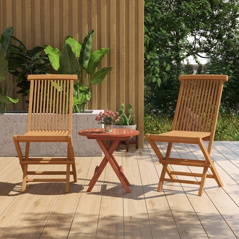 Teak folding best sale patio chairs