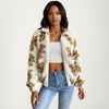 Anna-Kaci Women's Zip-Up Teddy Print High Pile Fleece Jacket with Long Sleeves and Relaxed Fit - 2 of 4