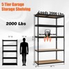 Heavy Duty Garage Shelving Units,5-Tier Adjustable Storage Shelves,Loads 2000 LBS, Metal Storage Utility Rack Shelf Unit - 3 of 4