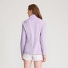 Lands' End Women's Embossed Quarter Zip Fleece Pullover - 2 of 4