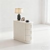 Gulches 3-Drawer Wooden End Table (1PC, White) No Assembly Required Slim Nightstand/Sofa Side Table with Finished Back - 2 of 3
