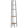 vidaXL 5-Tier Corner Shelf Dark Brown and Black 17.9 in.x12.4 in.x70.9 in. - 2 of 4