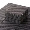 Syemin Carpet Tiles Patio Interlocking Deck Tiles Composite Decking Tiles Striped Outdoor Flooring Tile for Backyard, Dark Brown, 13.39"*12.99"*22.83" - 2 of 4