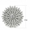 Slickblue Women's Polished Stainless Steel Ring with Clear CZ - Stylish April Birthstone Jewelry - Size 5-10 - 3 of 4