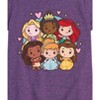 Girls' - Disney Princess - Princess Group Chibi Kawaii Fitted Short Sleeve Graphic T-Shirt - 2 of 4
