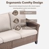 Buenhomino Patio Sofa Couch Outdoor Wicker Sofa PE Rattan 3-Seat Couch with Armest Water Resistant Cushions for Garden Balcony Sunroom Poolside - 2 of 4