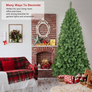 Artificial Trees Christmas PVC Faux Tree Indoor With 498 Memory Wire TipsSelf-Fluffing Branches,Home Decoration-Maison Boucle - 1 of 4