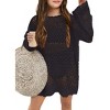 Girl Swimsuit Crochet Swim Cover Up Summer Bathing Suit Swimwear Knit Pullover Beach Dress - 4 of 4