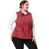 Agnes Orinda Women's Plus Size Lightweight Sleeveless Drawstring Waist Sleeveless Scrub Vests - 3 of 4