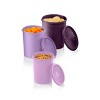 Tupperware Heritage 2pk 7.5c Plastic Cookie Canisters Purple : Target