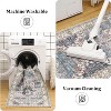 Vintage Floral Print Area Rug,Traditional Washable Indoor Boho Carpet Low Pile Non-Shedding Floor Mat with Non-Slip Rubber Backing - 3 of 4