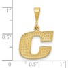 Black Bow Jewelry 14k Yellow Gold, Ashley Collection, Textured Initial C Pendant - 4 of 4