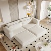 93'' Teddy 3-Seater Sofa with Pull-Out Function, Chaise Lounge, 3-in-1 Convertible Feature and 2 Lumbar Pillows - 2 of 4