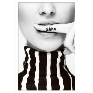Trends International Reinders: Glam - Silence Requested Framed Wall Poster Prints - 1 of 4
