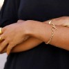 18k Gold Plated Personalized Chunky Cuban Oval Link Chain Bracelets for Men Toggle Rope Bracelet Jewelry for Women - 2 of 4