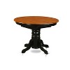 East West Furniture KET-BLK-TP Oval a Pedestal Oval Dining Table 42"x60" with 18" Butterfly Leaf - 4 of 4