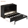 Luxystar Full Size Murphy Bed with Large Storage Drawers, Space Saving Wall Bed Cabine for Guest Room and Apartments, Espressoo - 3 of 4