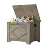23.6" Storage Chest, Wooden Storage Bench with Safety Hinge, Easy Assembly, Large Toy Chest for Entryway Bedroom - 2 of 4