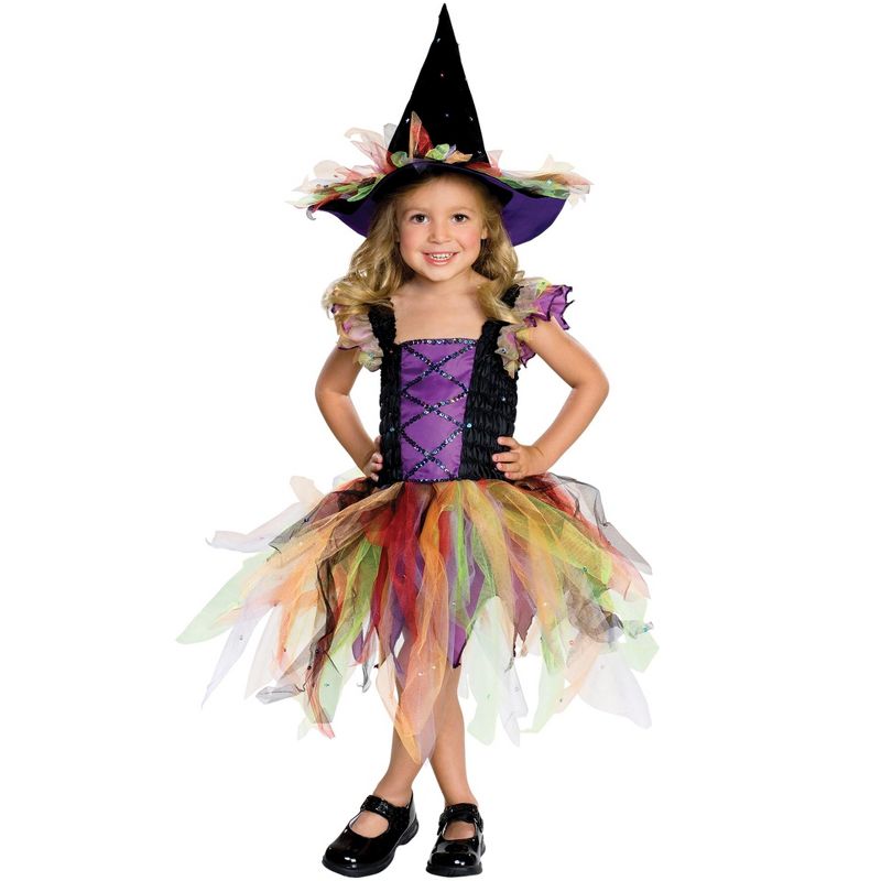 Rubies Girl's Glitter Witch Costume, 1 of 3