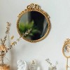 Slickblue Pewter Wall Mirror 13.6" Gold Frame with Floral Detailing and Decorative Bow Accent - 4 of 4