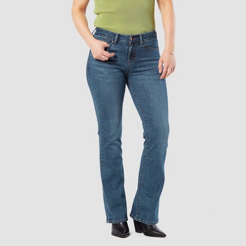 Denizen® From Levi's® Women's Mid-rise Bootcut Jeans - Groove Indigo 8 Long  : Target