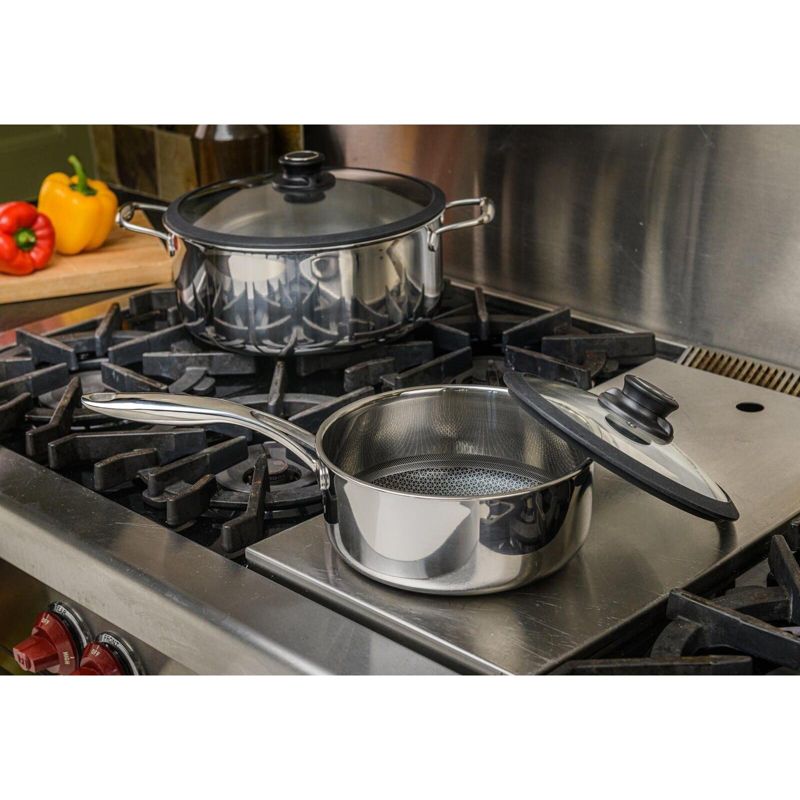 Frieling Black Cube, Saucepan w/ Lid, 8" dia., 2.5 qt., Stainless steel/quick release, 2 of 5