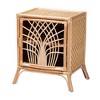 bali & pari Danna Modern Bohemian Natural Brown Rattan Nightstand - 2 of 4