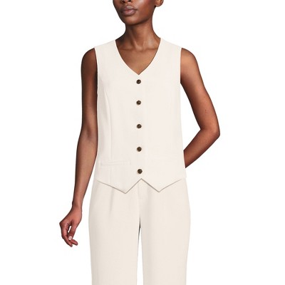Women's Crepe Button Front Vest