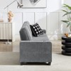VASIP 83.86"Corduroy Fabric sofa,Modern Compressed Couch,3-Seater Sofa, Furniture for Living Room,Bedroom,office ,Gray - 4 of 4