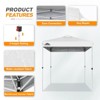 EAGLE PEAK 6.6x6.6 Pop Up Canopy Tent Instant Outdoor Canopy Easy Set Up Straight Leg Folding Shelter with Wheeled Bag, 8 Stakes and 4 Ropes - 4 of 4
