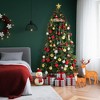 6 FT Pre-Lit Artificial Christmas Tree, Norway Spruce, 250 Warm White Light, Artificial Christmas Pencil Tree with Pine Cones, Holly Berries & Stand - 3 of 4