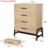 Entryway 4 Dresser for Bedroom, 38.6 in Tall Dresser, Tall Drawer w/Storage Freestanding, Wooden Closet Storage Chest - 2 of 4