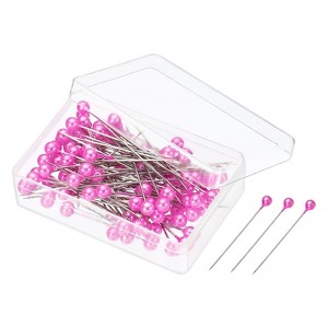 Unique Bargains Pearlized Sewing Stainless Steel Ball Head Needle Straight Quilting Pins - 1 of 4