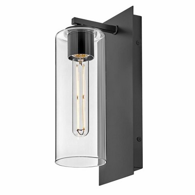 Lane Black and Clear Glass Dimmable Wall Sconce