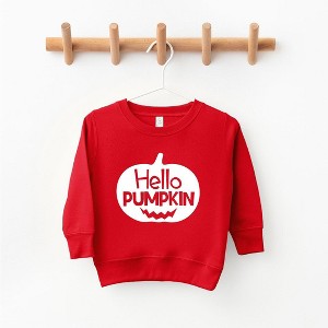 The Juniper Shop Hello Pumpkin Face Toddler Graphic Sweatshirt - 1 of 3